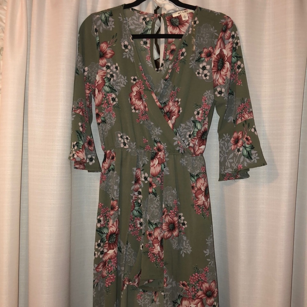 Romper with skirt dress
